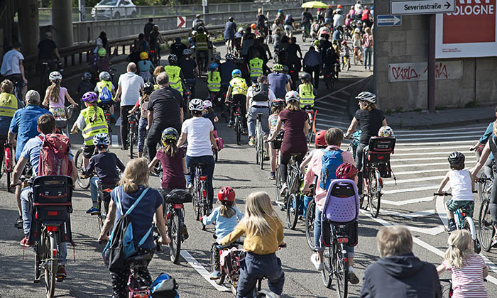 Die Kidical Mass Köln im Sommer 2019 / Foto: Stefan Flach